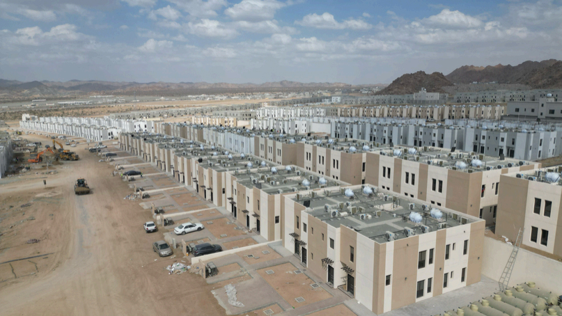 Rows of completed villas at Ebayya in Al Fursan, Riyadh